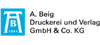 Firmenlogo: A. Beig Druckerei und Verlag GmbH & Co. KG