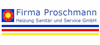 Firmenlogo: Firma Proschmann Heizungs-, Sanitär- und Service GmbH
